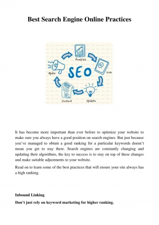 Best Search Engine Online Practices