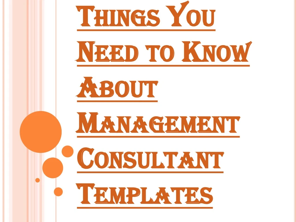 things you need to know about management consultant templates