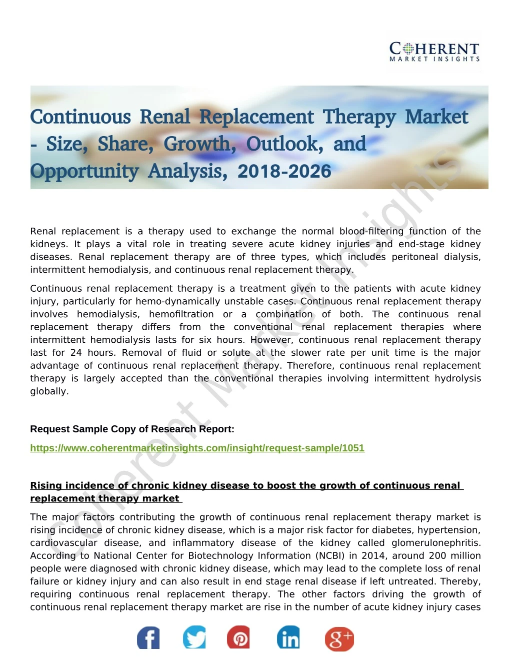 continuous renal replacement therapy market