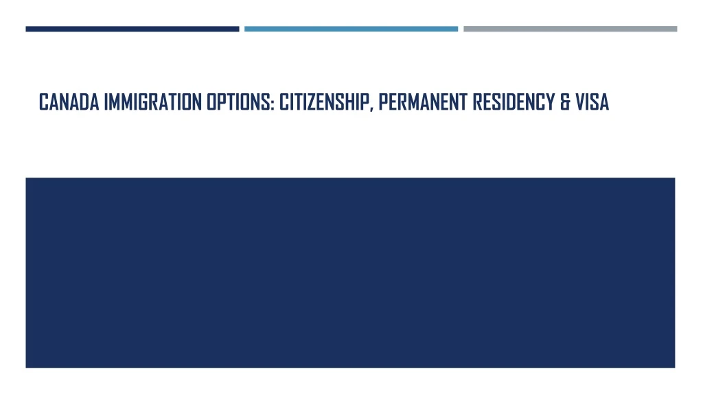 canada immigration options citizenship permanent