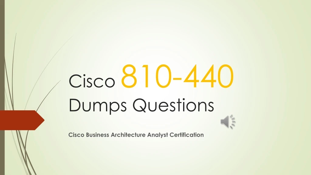 c isco 810 440 dumps questions