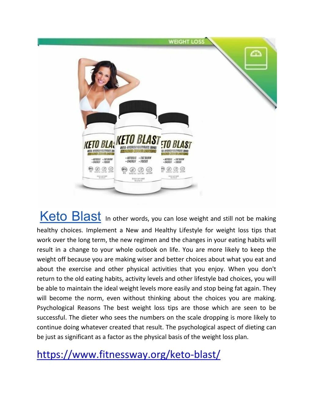 keto blast in other words you can lose weight
