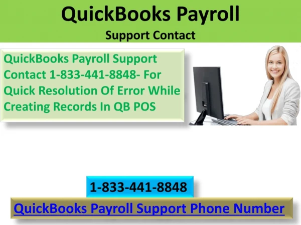 QuickBooks Payroll Support Contact 1-833-441-8848