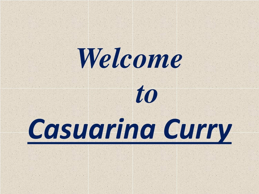 welcome to casuarina curry