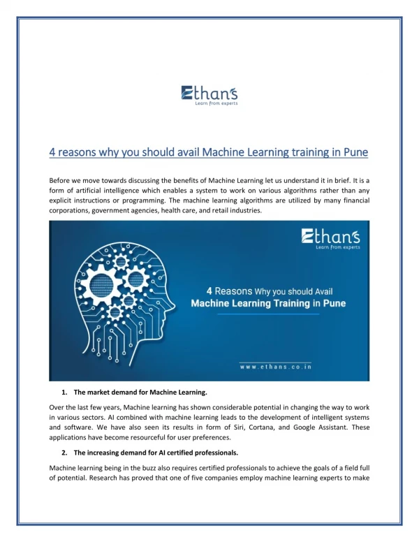How you take Advantage of Machine Learning Training?