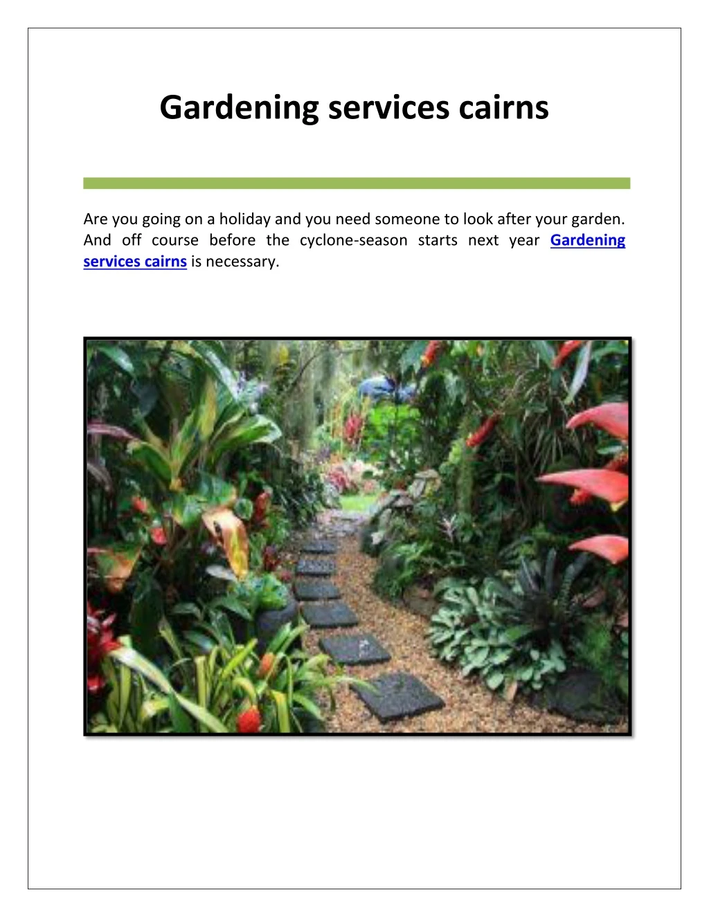 gardening services cairns