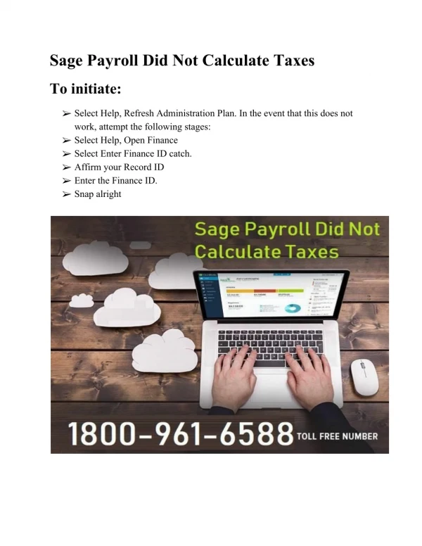 Sage Payroll Did Not Calculate Taxes