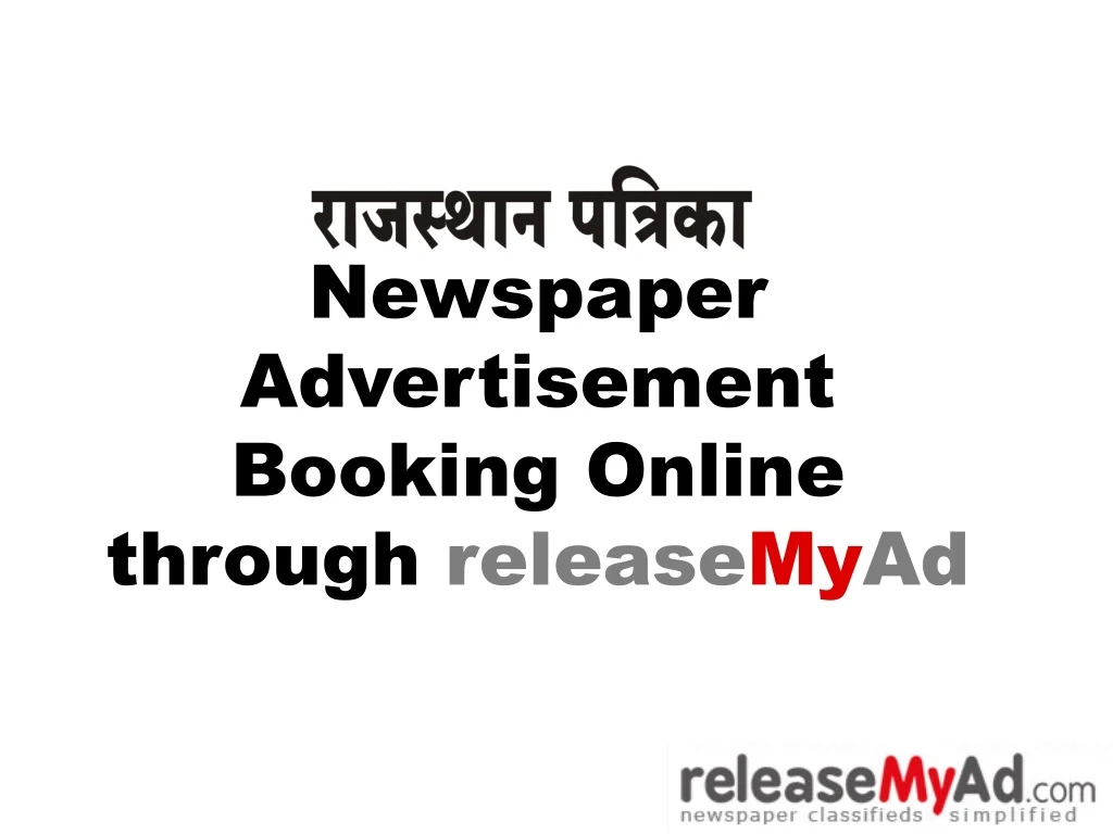 newspaper advertisement booking online through release my ad