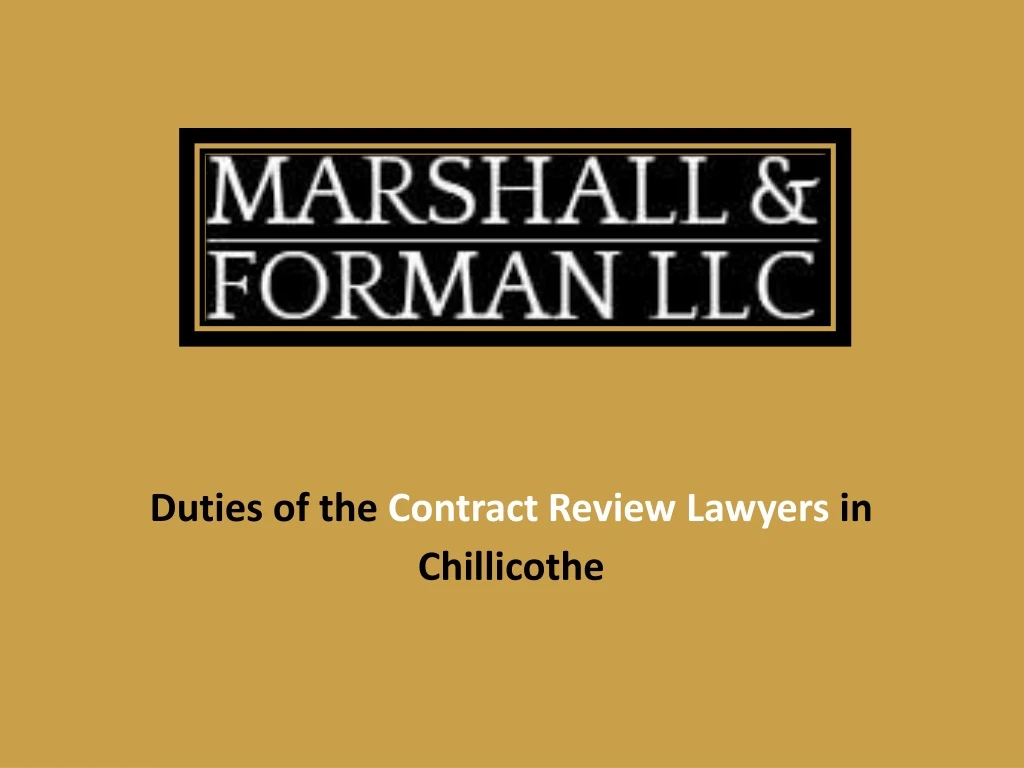 duties of the contract review lawyers