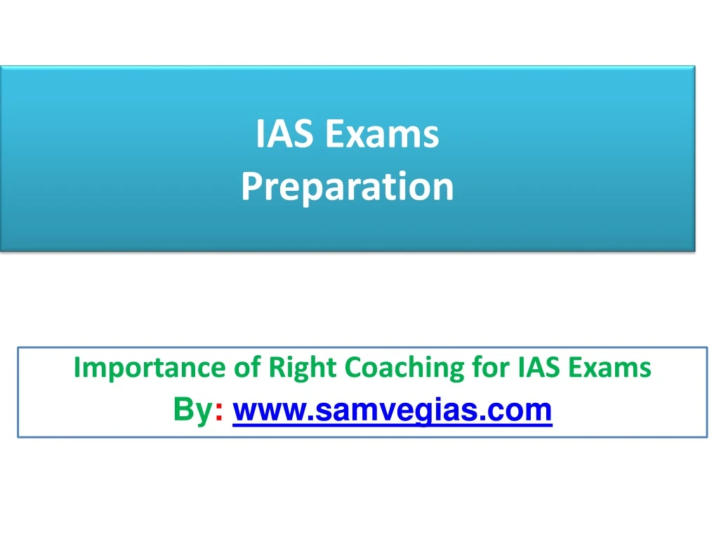ias exams preparation