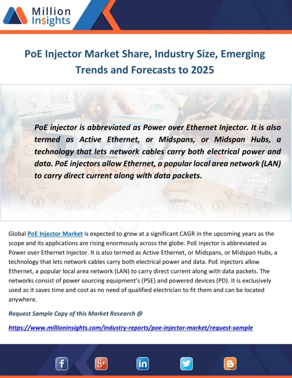 PoE Injector Market Share, Industry Size, Emerging Trends and Forecasts to 2025