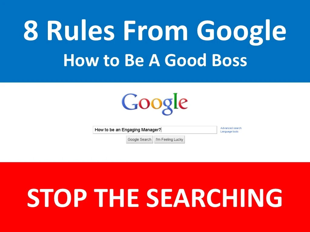 8 google rules for managers