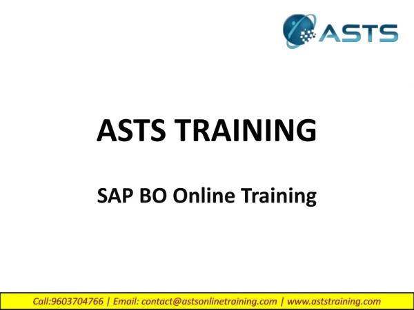 SAP BO Online Training - ASTSTraining