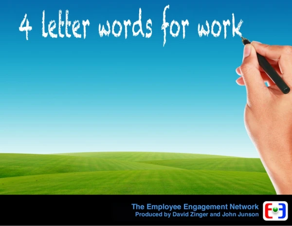 Employee engagement 4 letter words for work