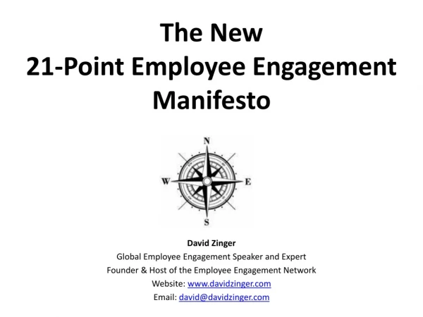 Zinger's Employee Engagement Manifesto