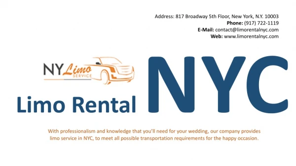 The Best Choice for Every Wedding Travel Need via Limo Rental NYC