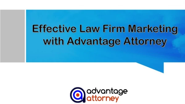 Effective Law Firm Marketing