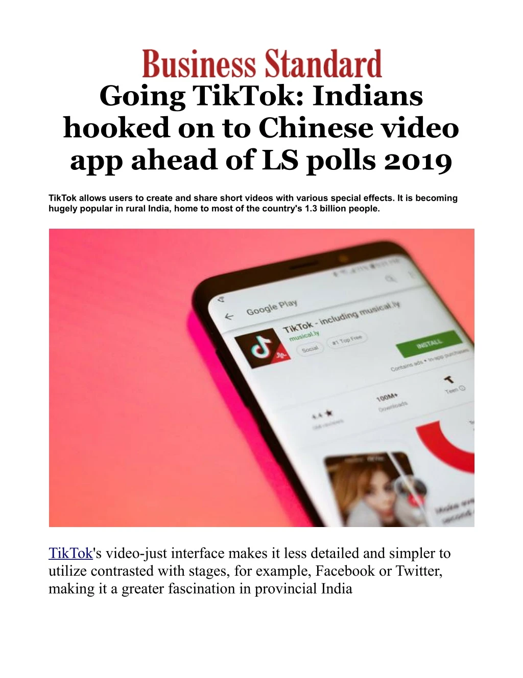 going tiktok indians hooked on to chinese video