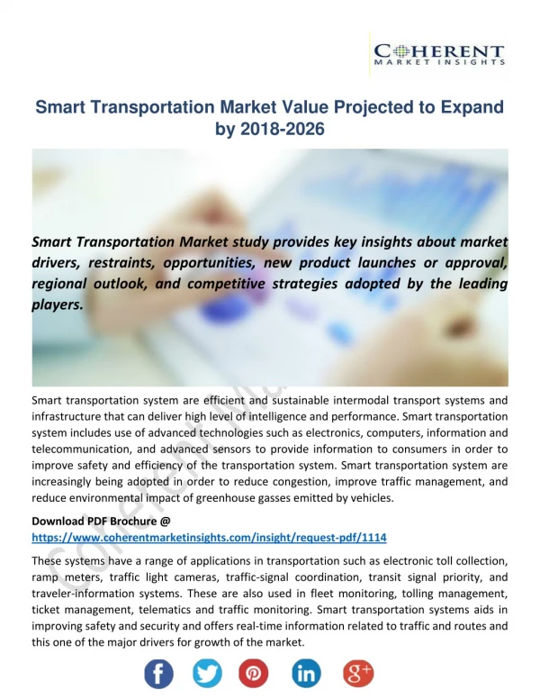 Smart Transportation Market Status And Development Trend By Types And Applications