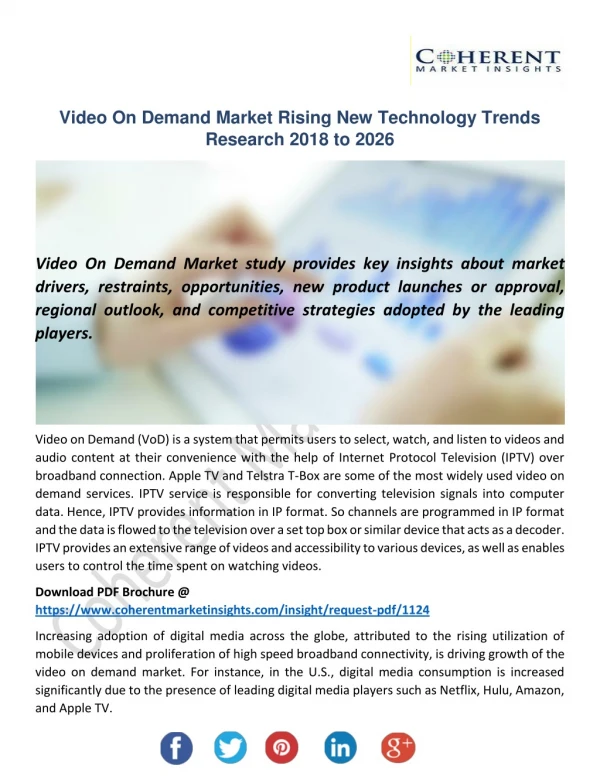 Video On Demand Market Consumption, Market Share, Growth Opportunities & Regions By 2026