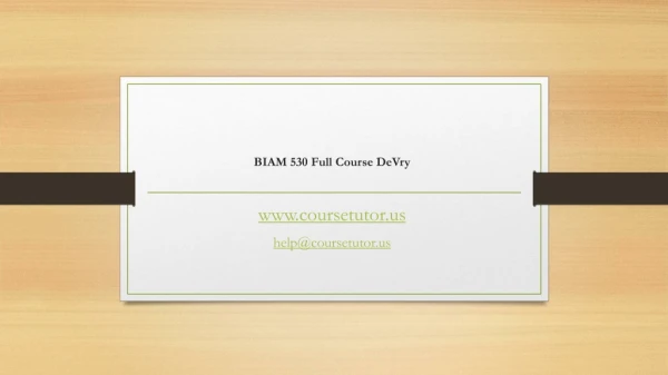 biam 530 full course devry