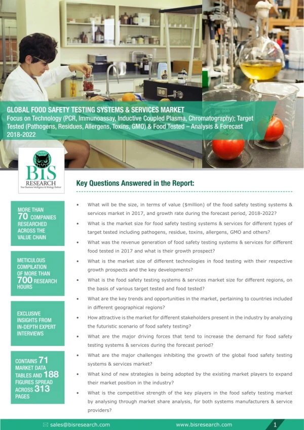 Food Safety Testing Systems & Services Market Analysis