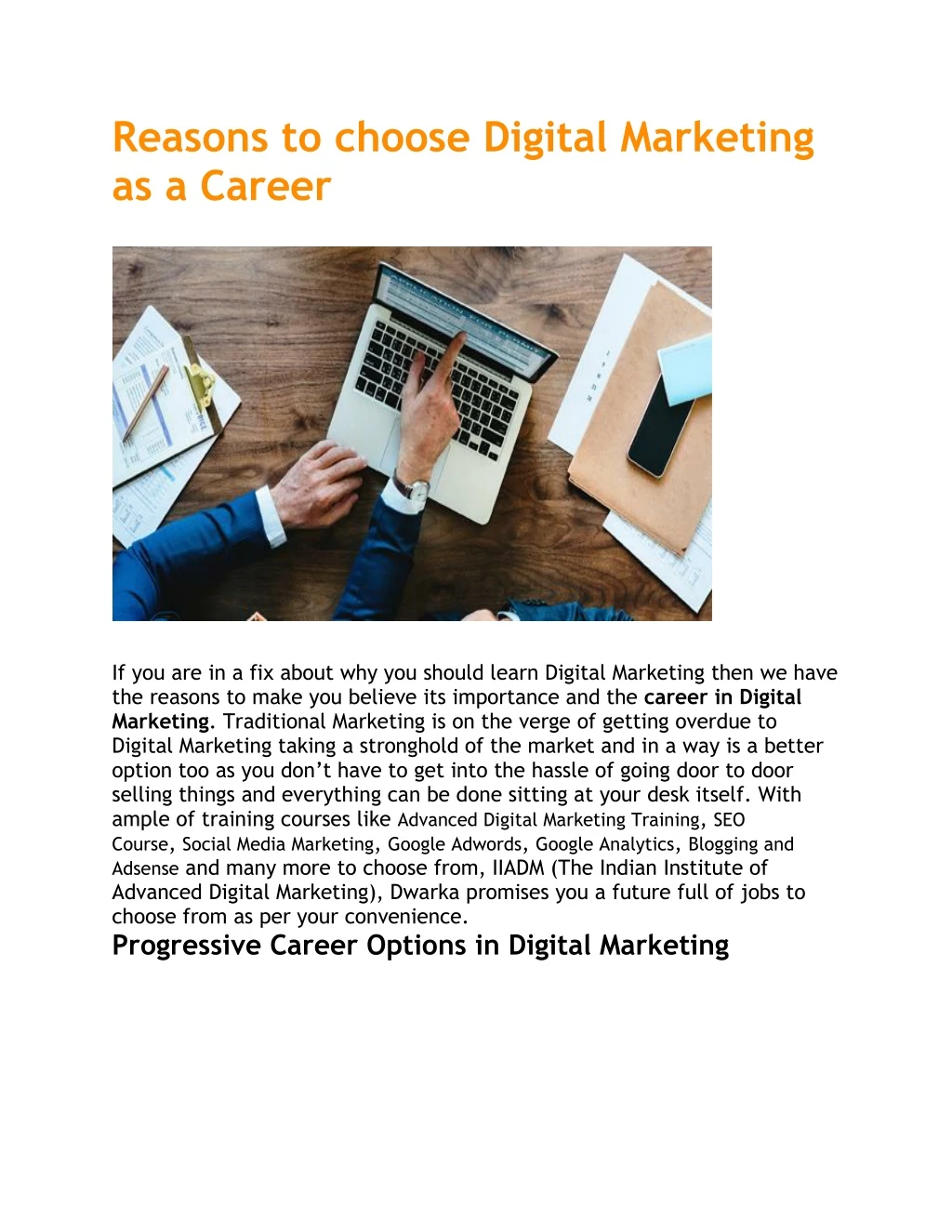 reasons to choose digital marketing as a career