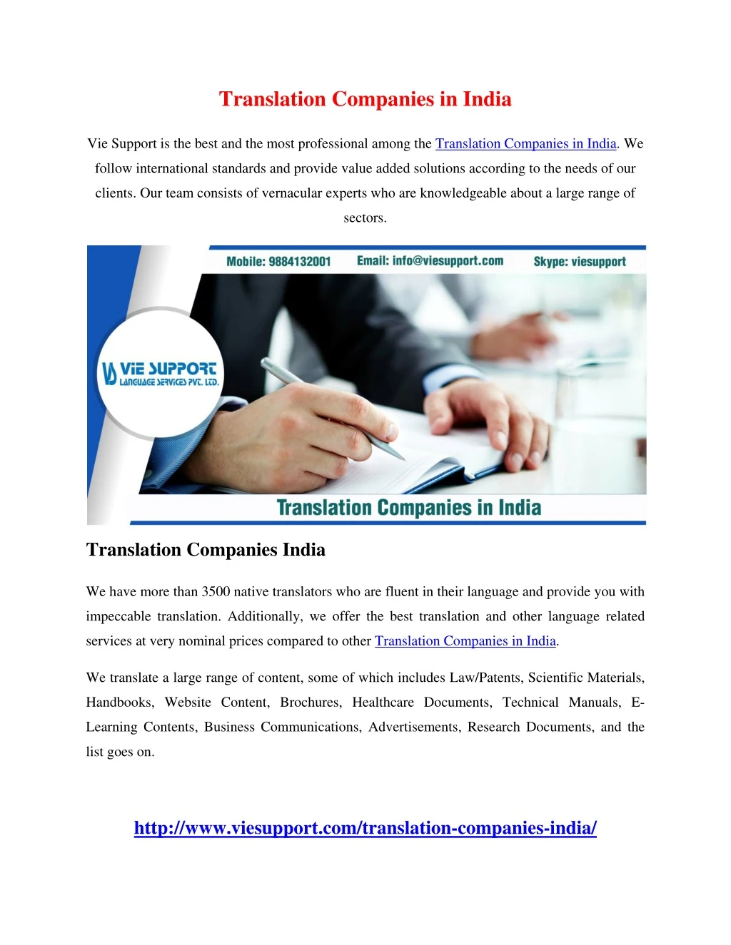 translation companies in india