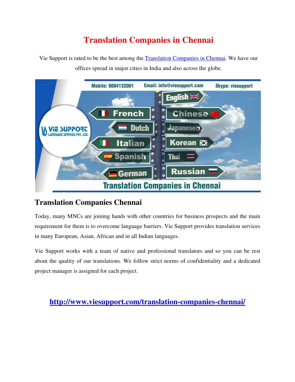 translation companies in chennai