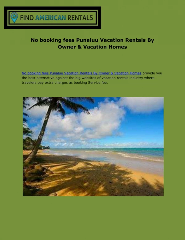 No booking fees Punaluu Vacation Rentals By Owner & Vacation Homes