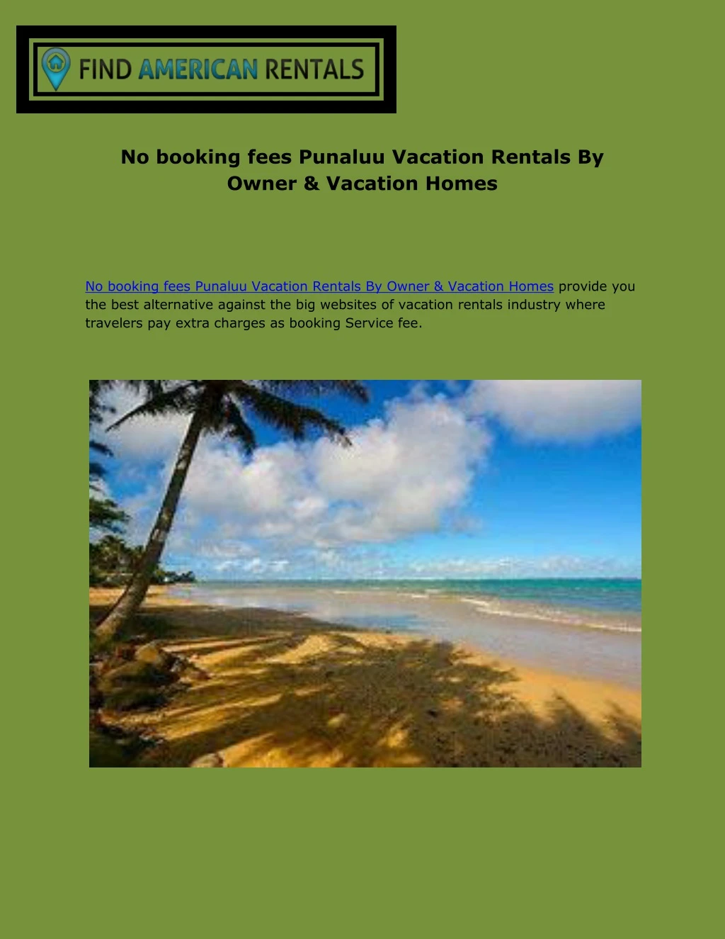 no booking fees punaluu vacation rentals by owner