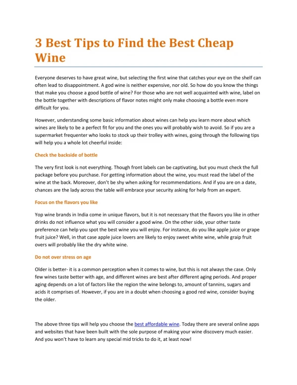 3 Best Tips to Find the Best Cheap Wine