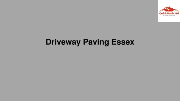 Driveway Paving Essex