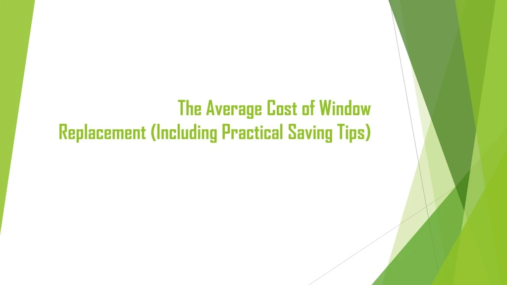 the average cost of window