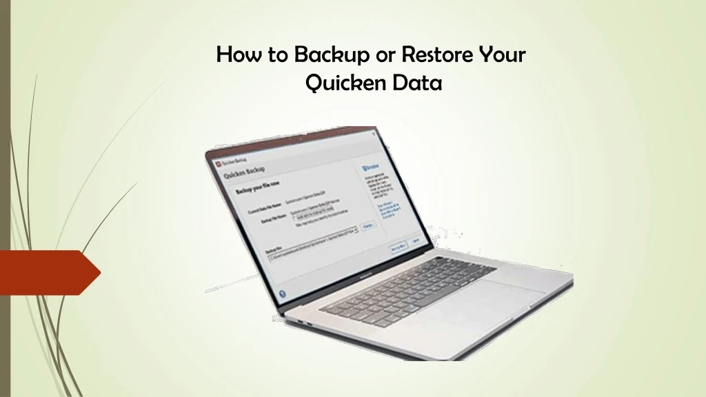 how to backup or restore your quicken data