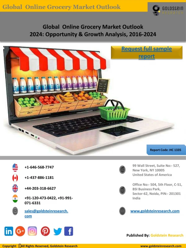 Online Grocery Market Research Report Sample by Goldstein Research
