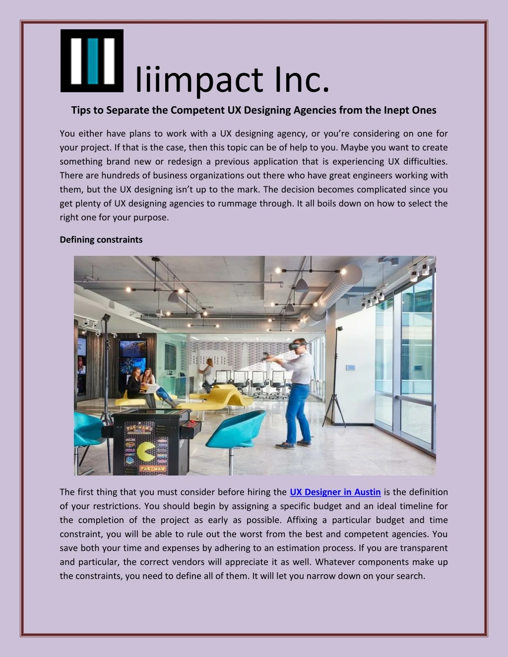 iiimpact inc tips to separate the competent