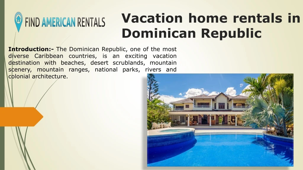 vacation home rentals in dominican republic