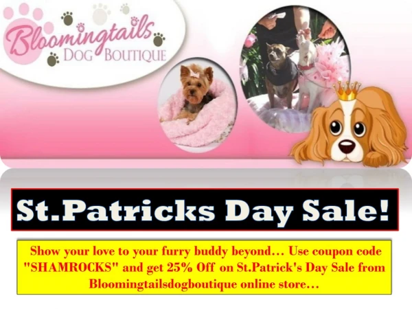 Bloomingtails Dog Boutique || St.Patricks Day Sale