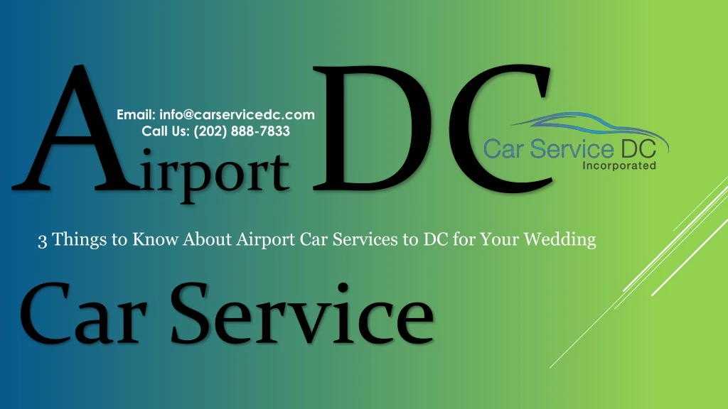 a irport dc car service