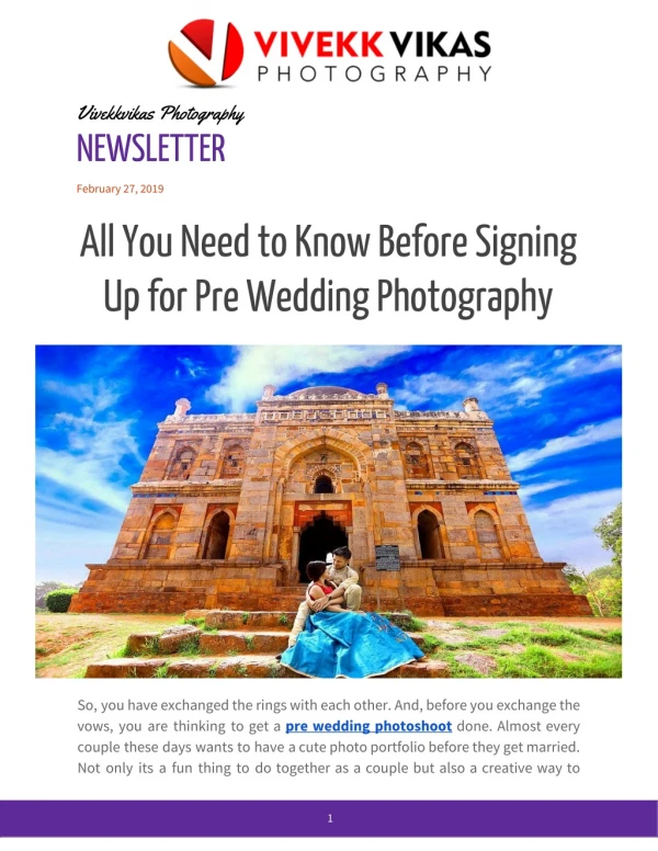 All You Need to Know Before Signing Up for Pre Wedding Photography
