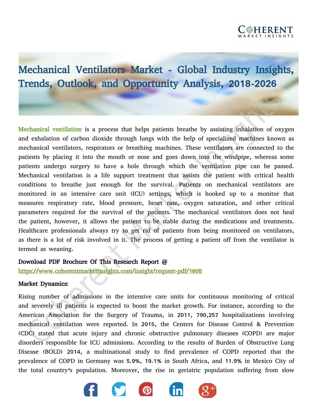 mechanical ventilators market global industry
