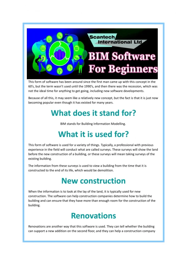 BIM Software for Beginners