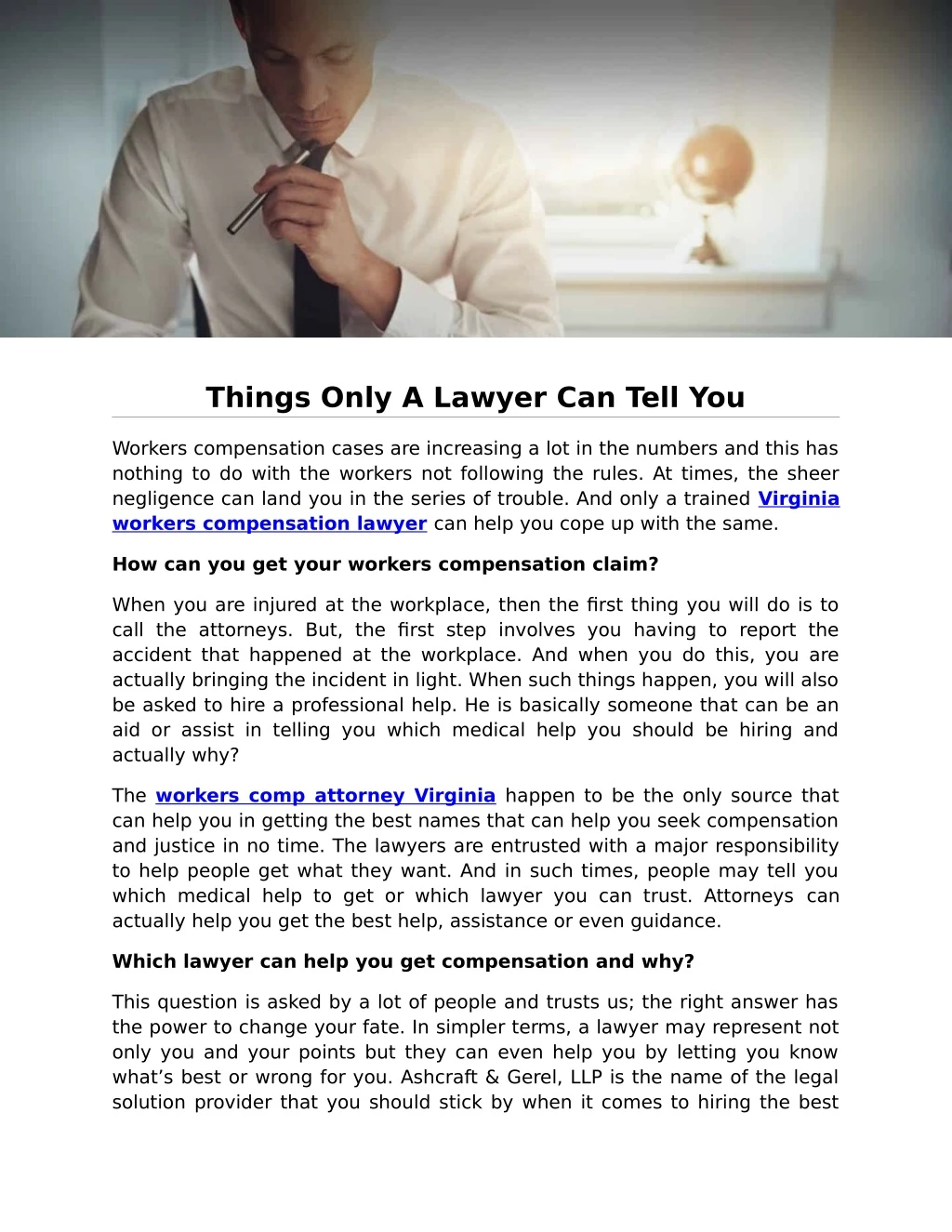 things only a lawyer can tell you