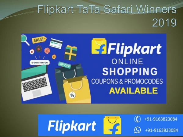 Flipkart TaTa Safari Winners 2019