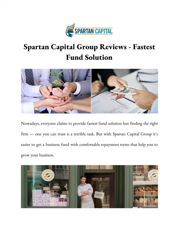 Spartan Capital Group Reviews - Fastest Fund Solution