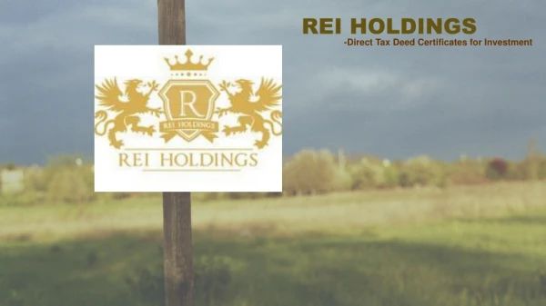 REI Holdings-Direct Tax Deed Certificates for Investment