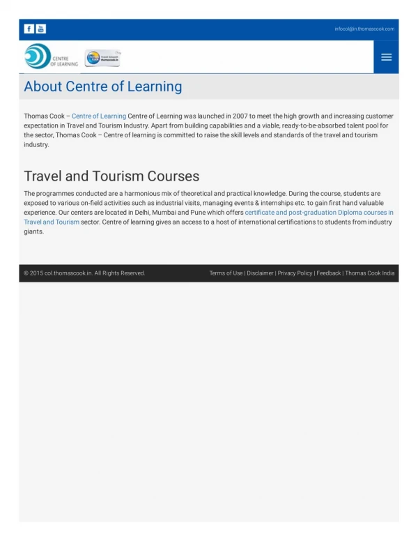 travel and tourism courses in Mumbai