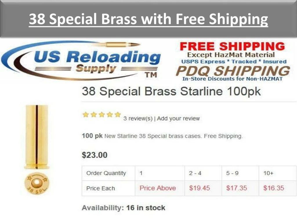 38 special brass with free shipping