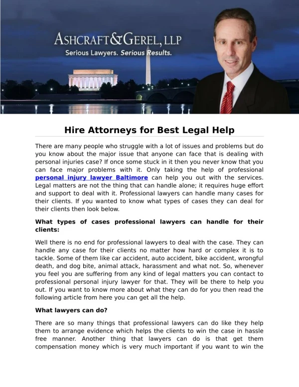 Hire Attorneys for Best Legal Help